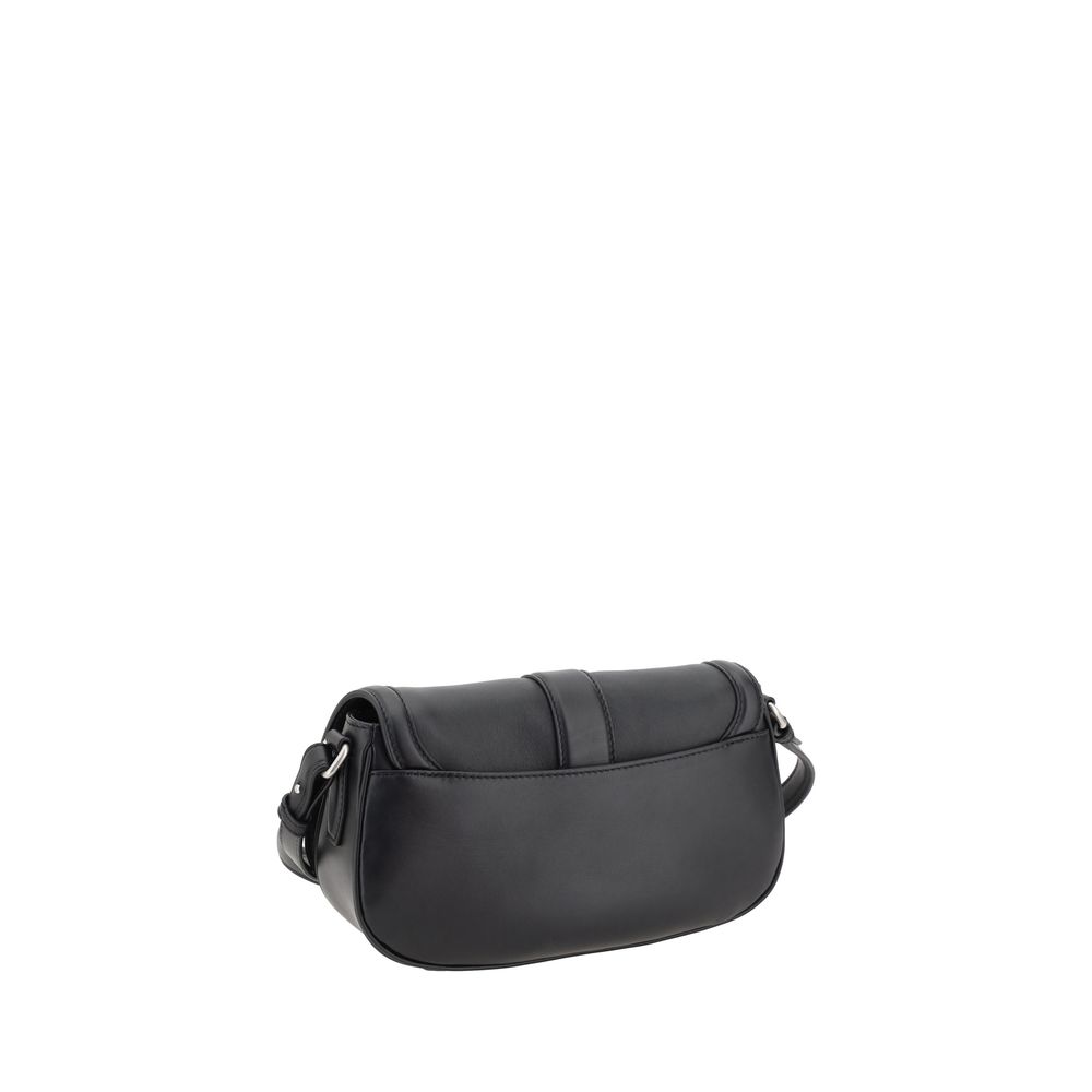 Alexander McQueen Schwarze Kalbshaut Bos Taurus Schultertasche